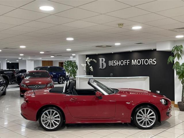 Image for 2019 Fiat 124 Spider 1.4 PETROL LUSSO CABRIOLET. ONLY 10, 000 MILES//LEATHER INTERIOR//SAT NAV. FULL SERVICE HISTORY. TAILORED FINANCE PACKAGES AVAIL. TRADE IN'S WELCOME.