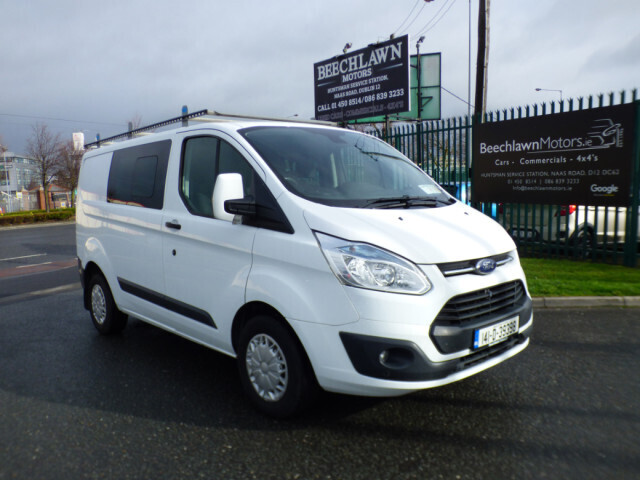 Image for 2014 Ford Transit Custom 2.2 TDCI 130PS TREND 6 SEATER CREW CAB // LOW MILEAGE // NO VAT // GREAT CONDITION // CRUISE, BLUETOOTH AND ELECTRIC WINDOWS // 